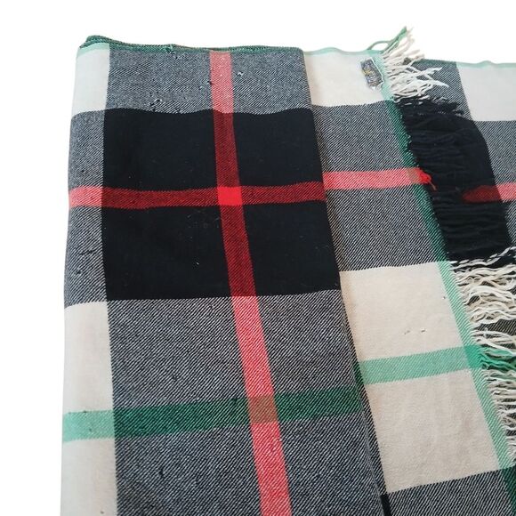 Vintage MCM 40's The Californian Robette Blanket Wool Tartan Plaid Steamer Style - Picture 10 of 15